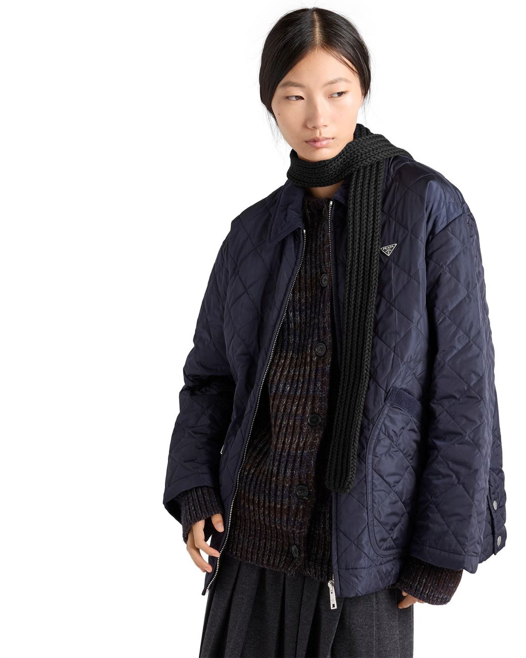 Prada Black Wool Scarf