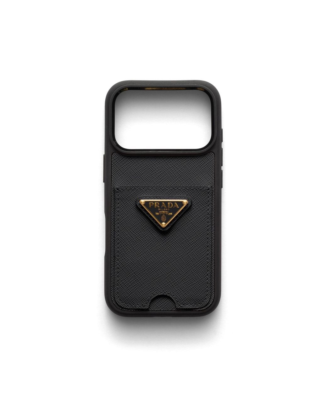Prada Black Saffiano Leather Case For Iphone 16 Pro Max