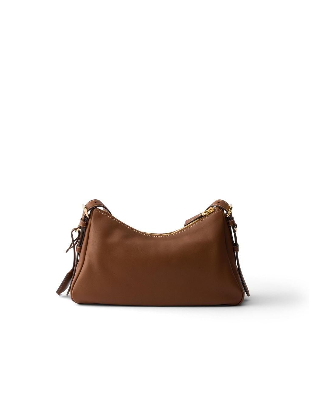 Prada Brown Aimée Medium Leather Shoulder Bag