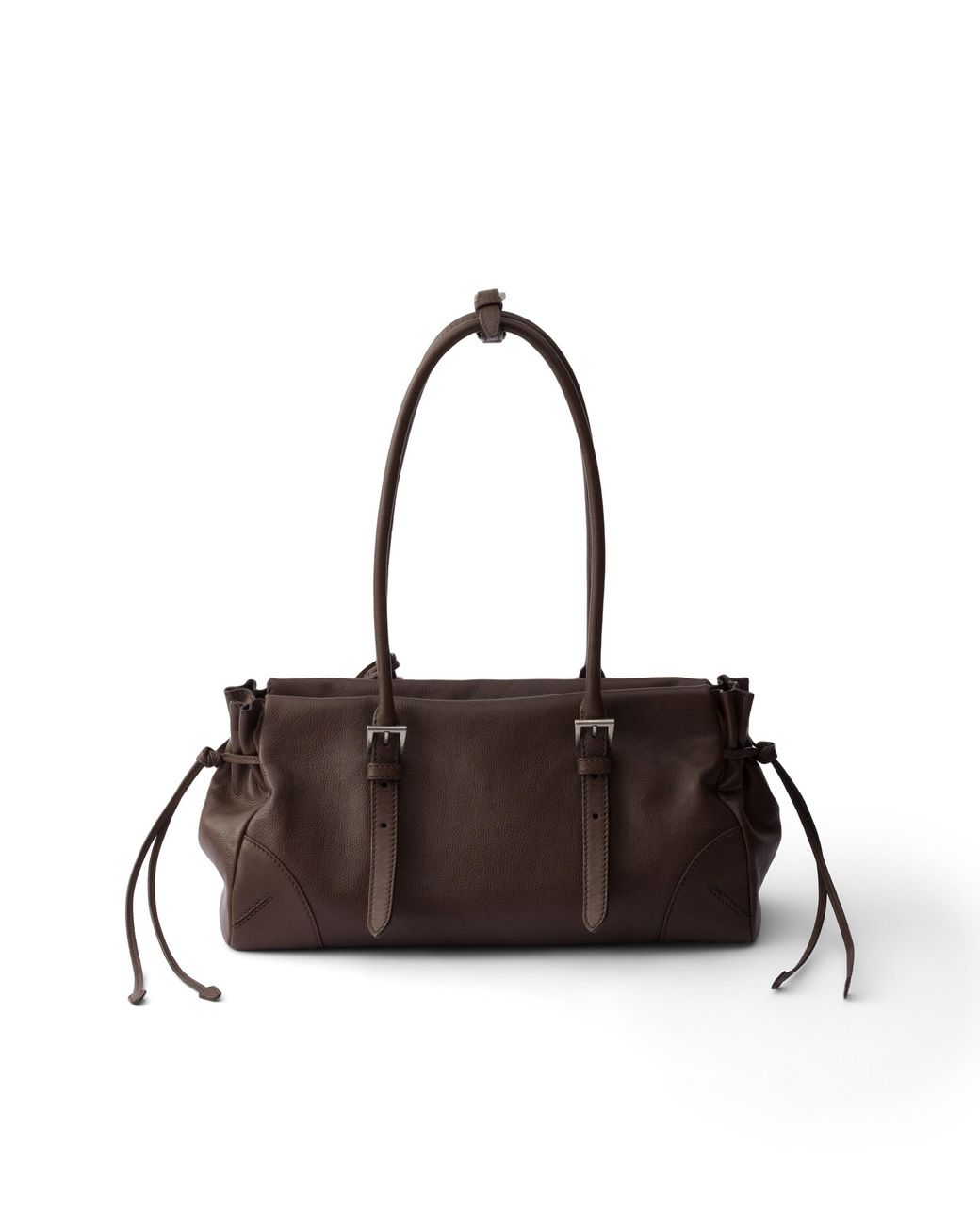 Prada Brown Karin Medium Antiqued Leather Tote Bag