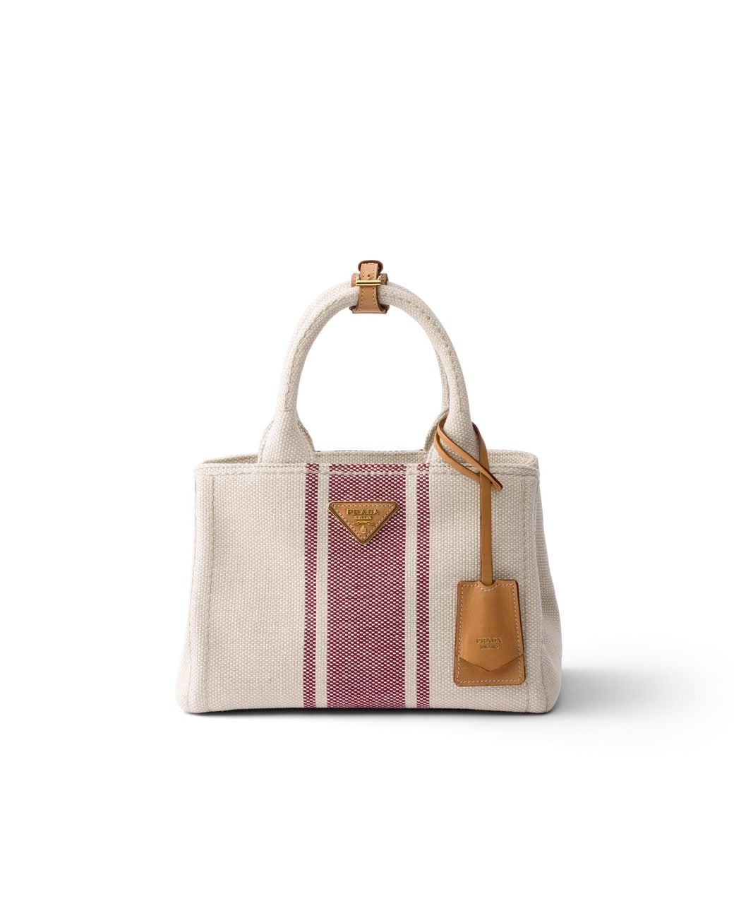 Prada Pink Jardinière Small Cotton Canvas Bag
