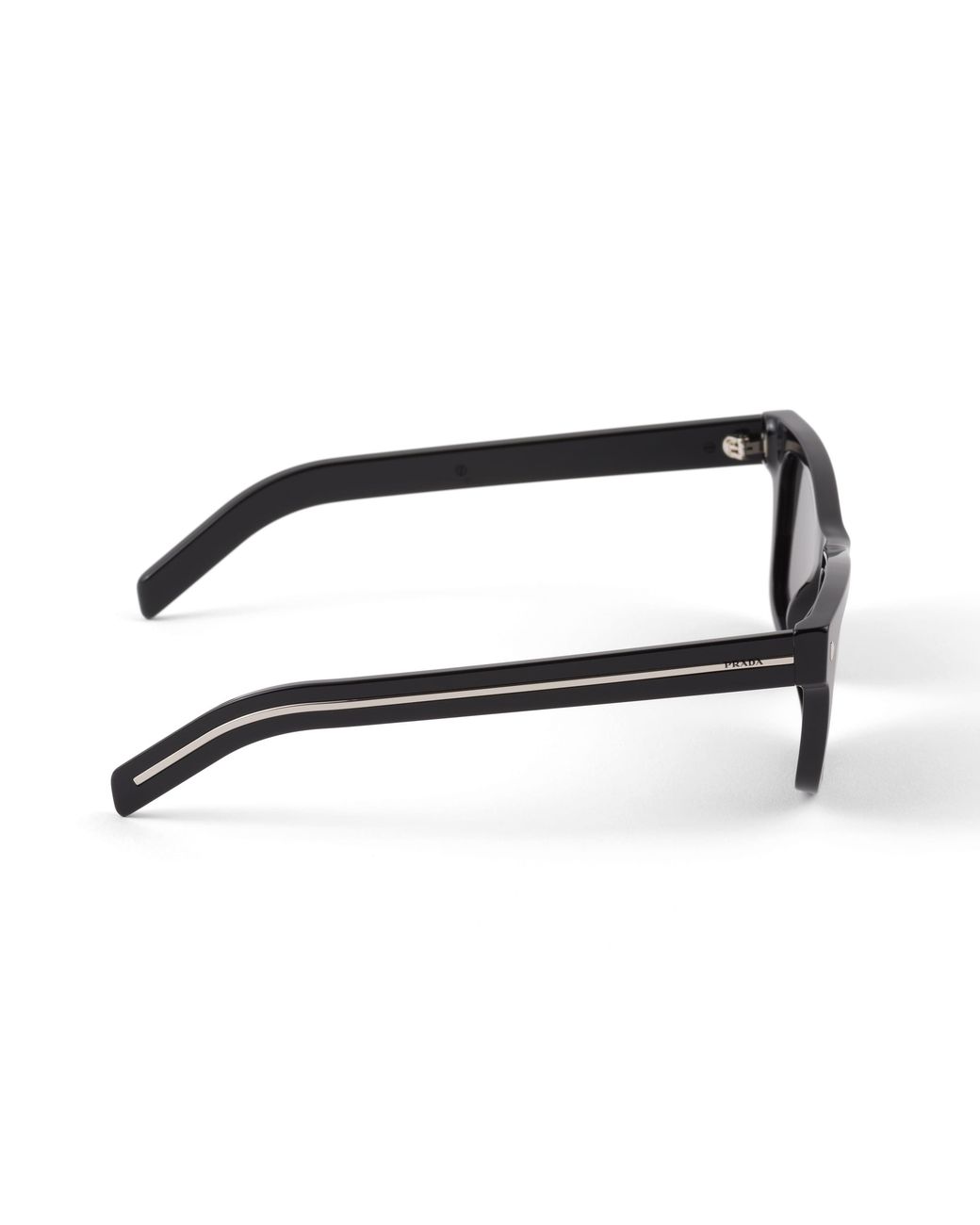 Prada Gray Sunglasses With Iconic Metal Plaque for men