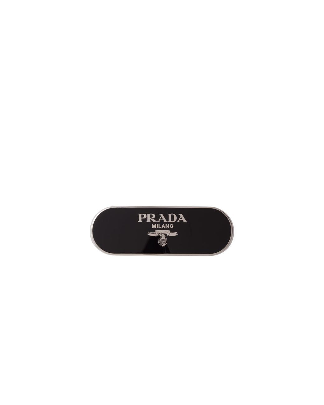 Prada White Haarspange Aus Metall, Damen