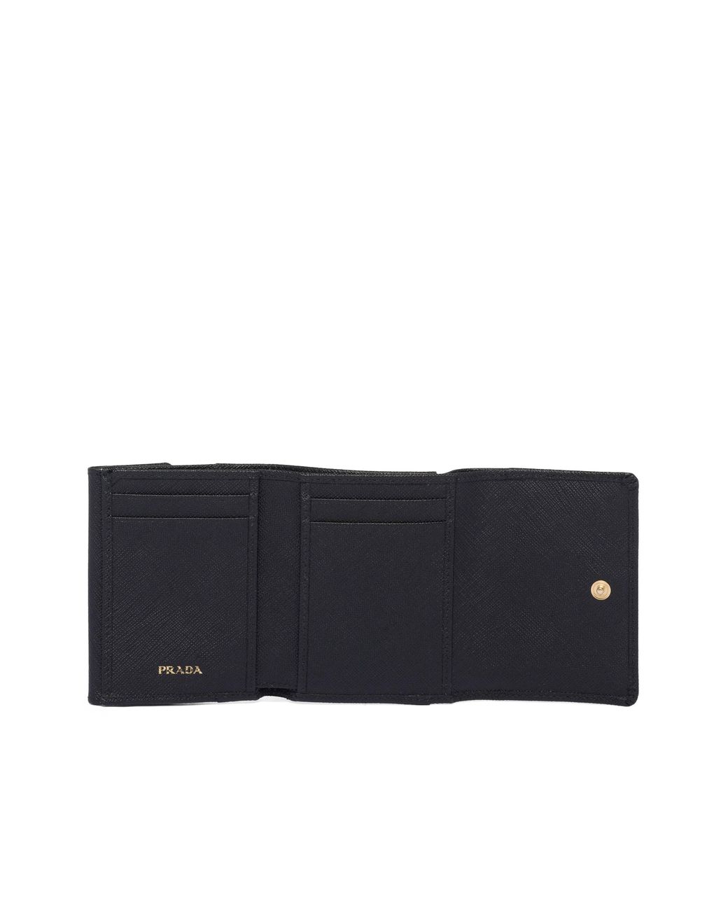 Prada White Small Saffiano Leather Wallet