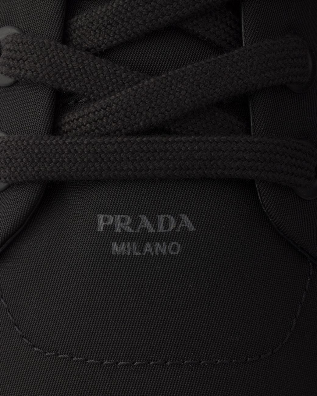 Prada Black Court Re-Nylon Sneakers for men