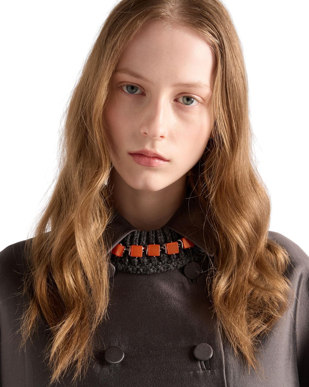 Prada Brown Double-Breasted Wool And Silk Coat