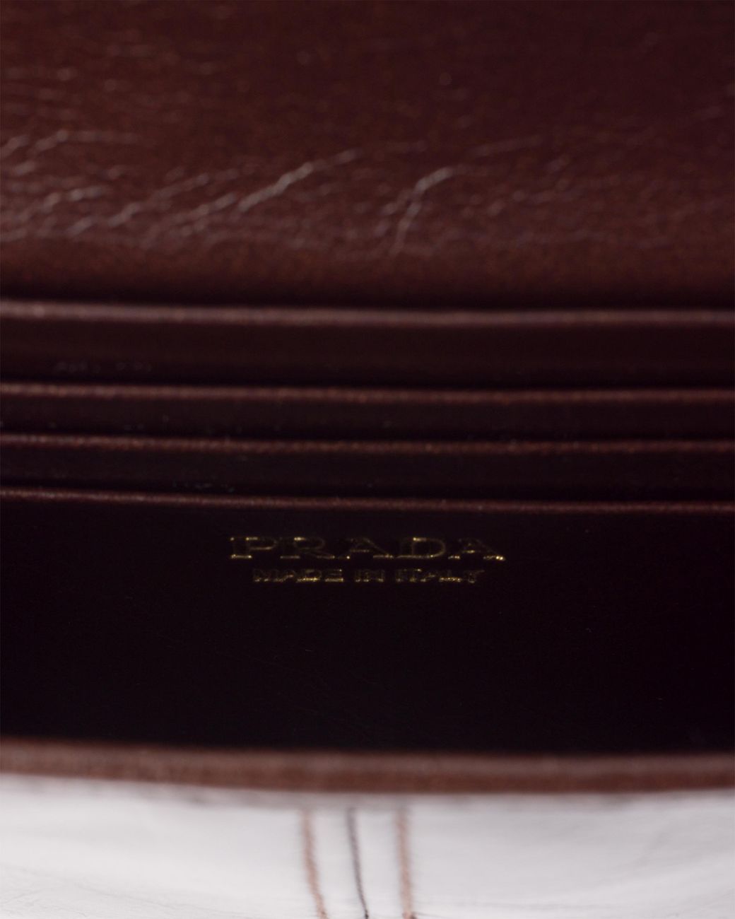 Prada Black Leather Wallet With Shoulder Strap