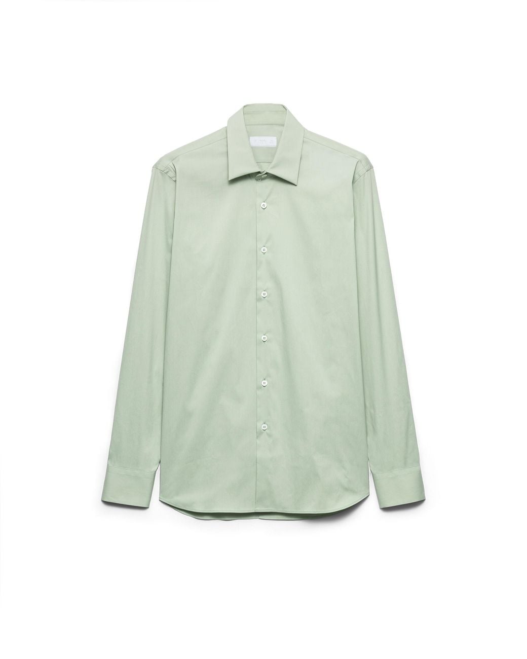 Prada Green Stretch Cotton Shirt for men