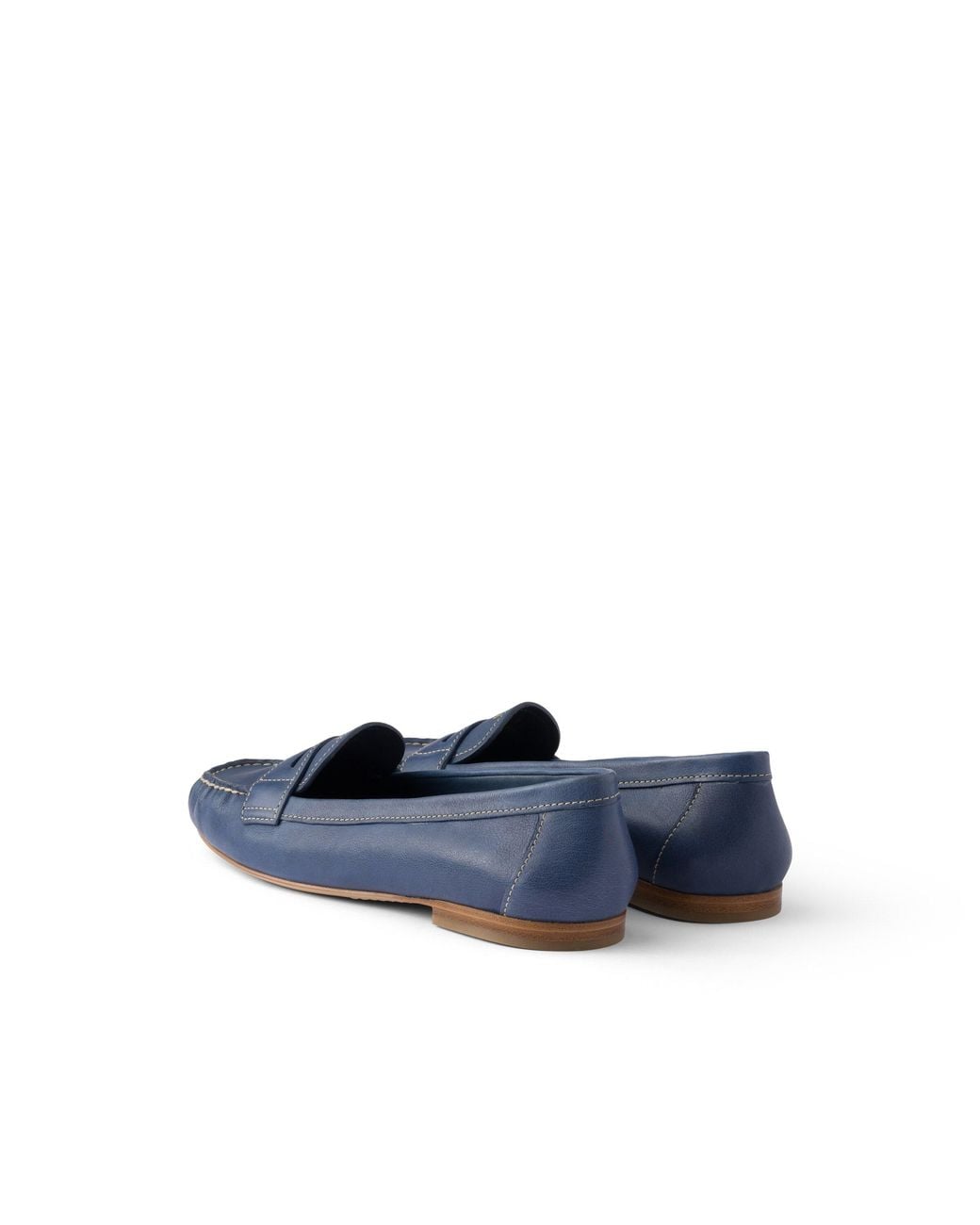 Prada Blue Leather Loafers
