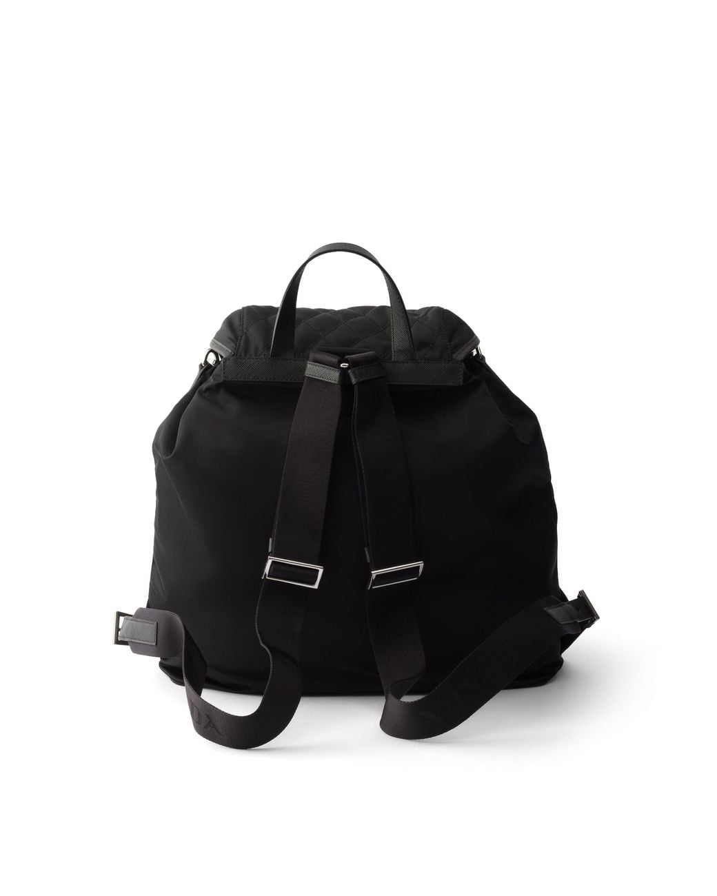 Prada Black Re-Nylon And Leather Backpack for men