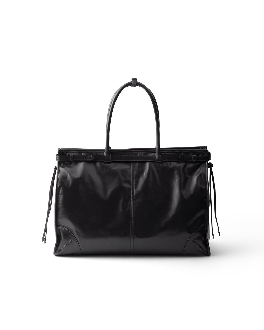 Prada Black Bonnie Leather Tote Bag for men