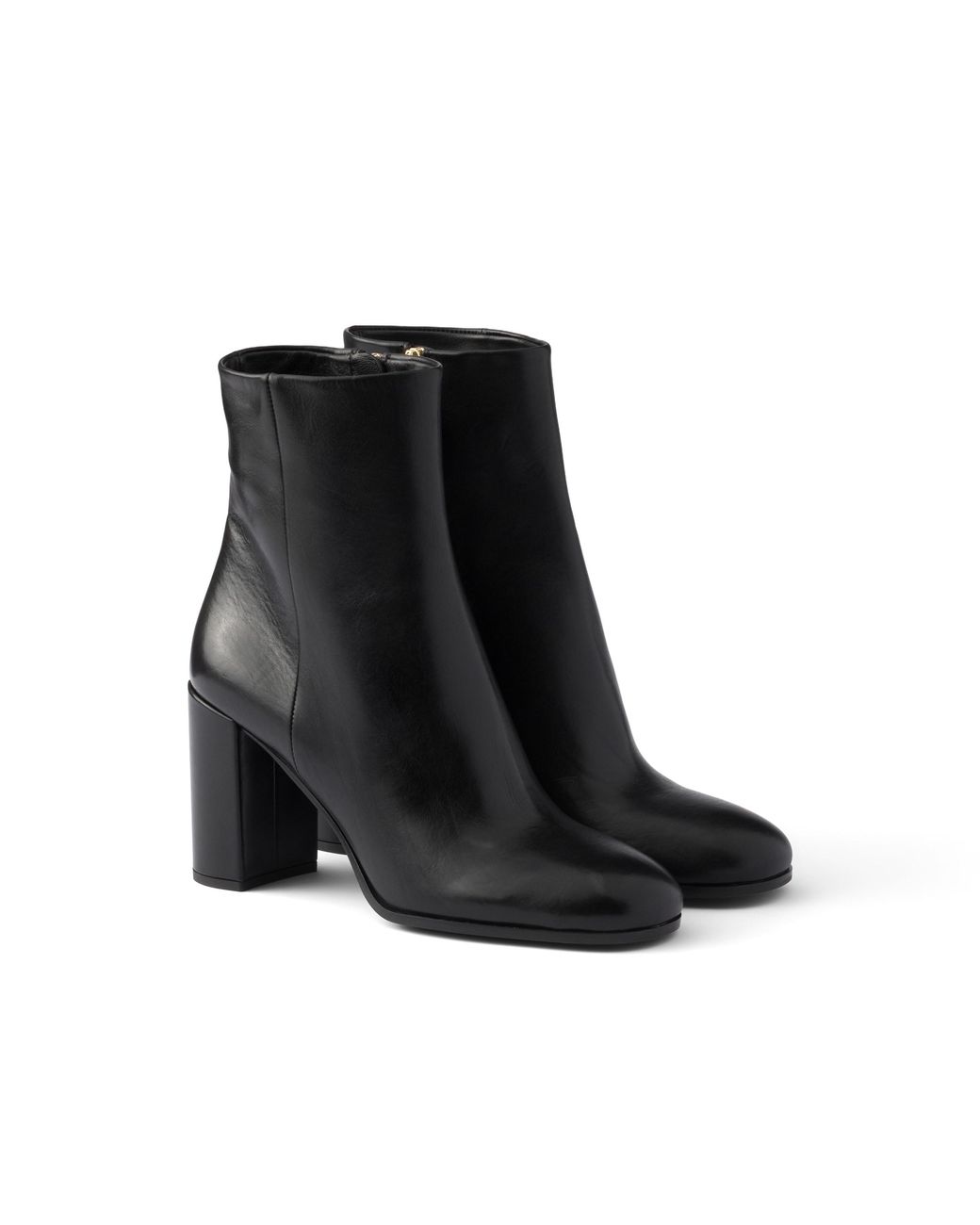 Prada Black Leather Booties