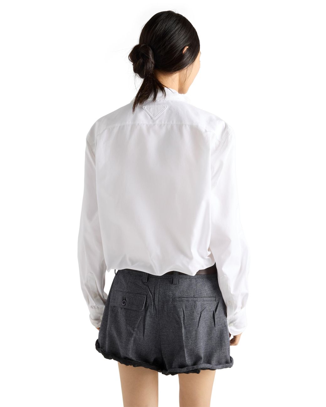 Prada White Shapeable Cotton Shirt