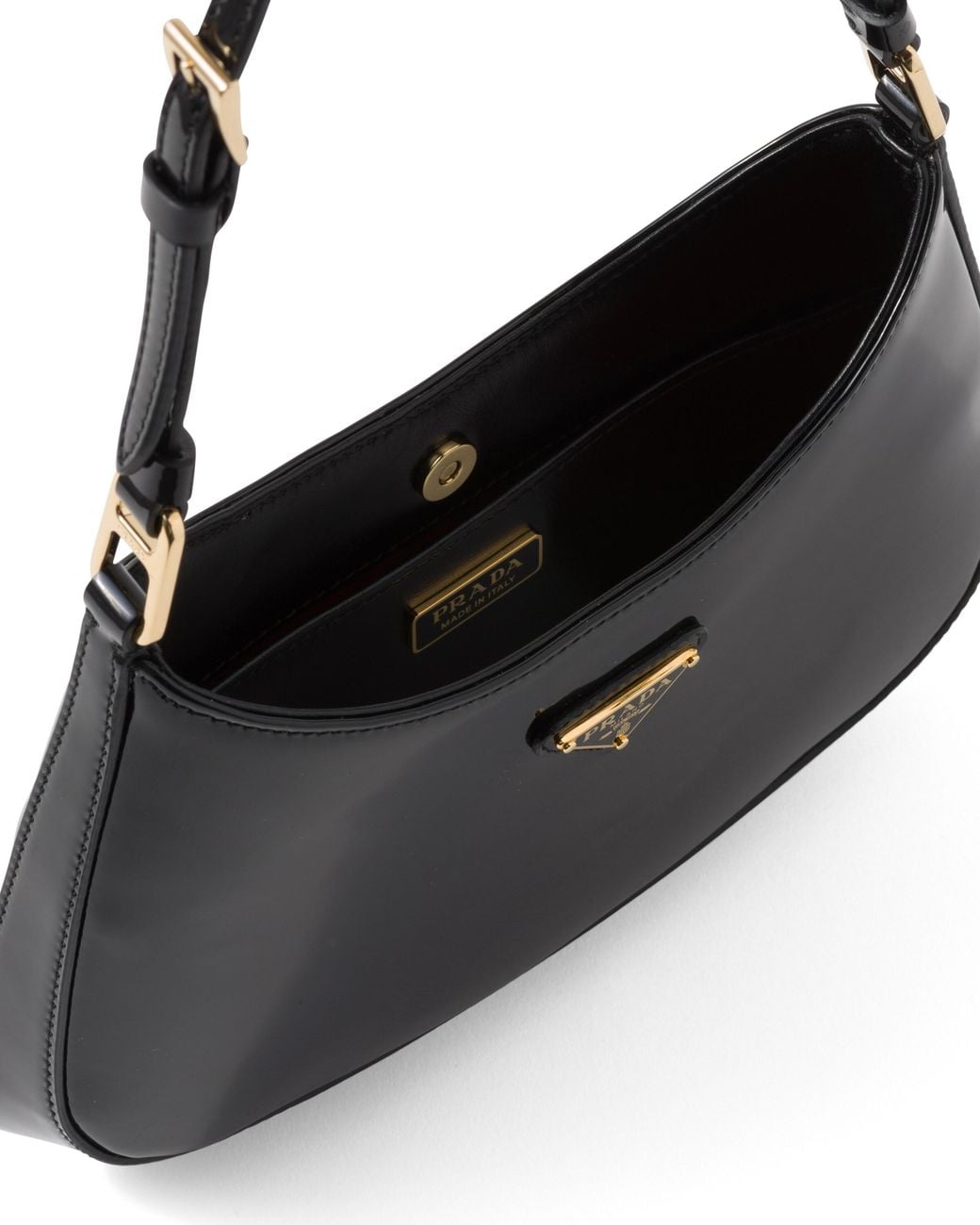 Prada Black Mittelgroße Cleo Schultertasche