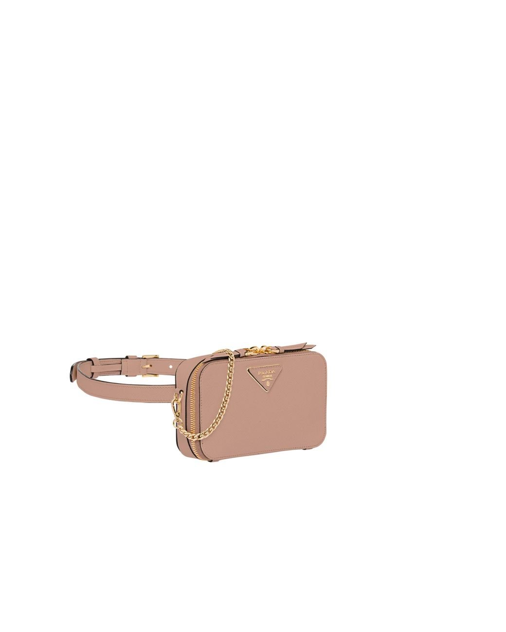 Prada - Odette Saffiano Leather Silver Belt Bag/Crossbody - BougieHabit