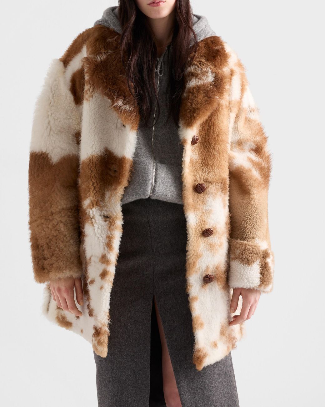 Prada Gray Loden Fabric Pencil Skirt