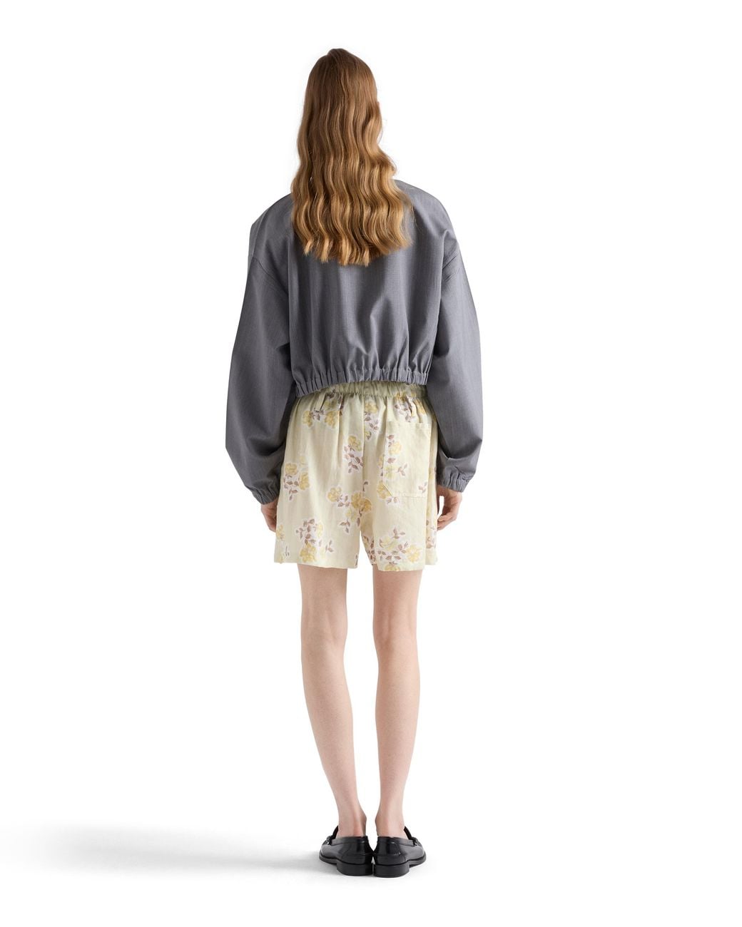 Prada Gray Light Mohair Blouson Jacket