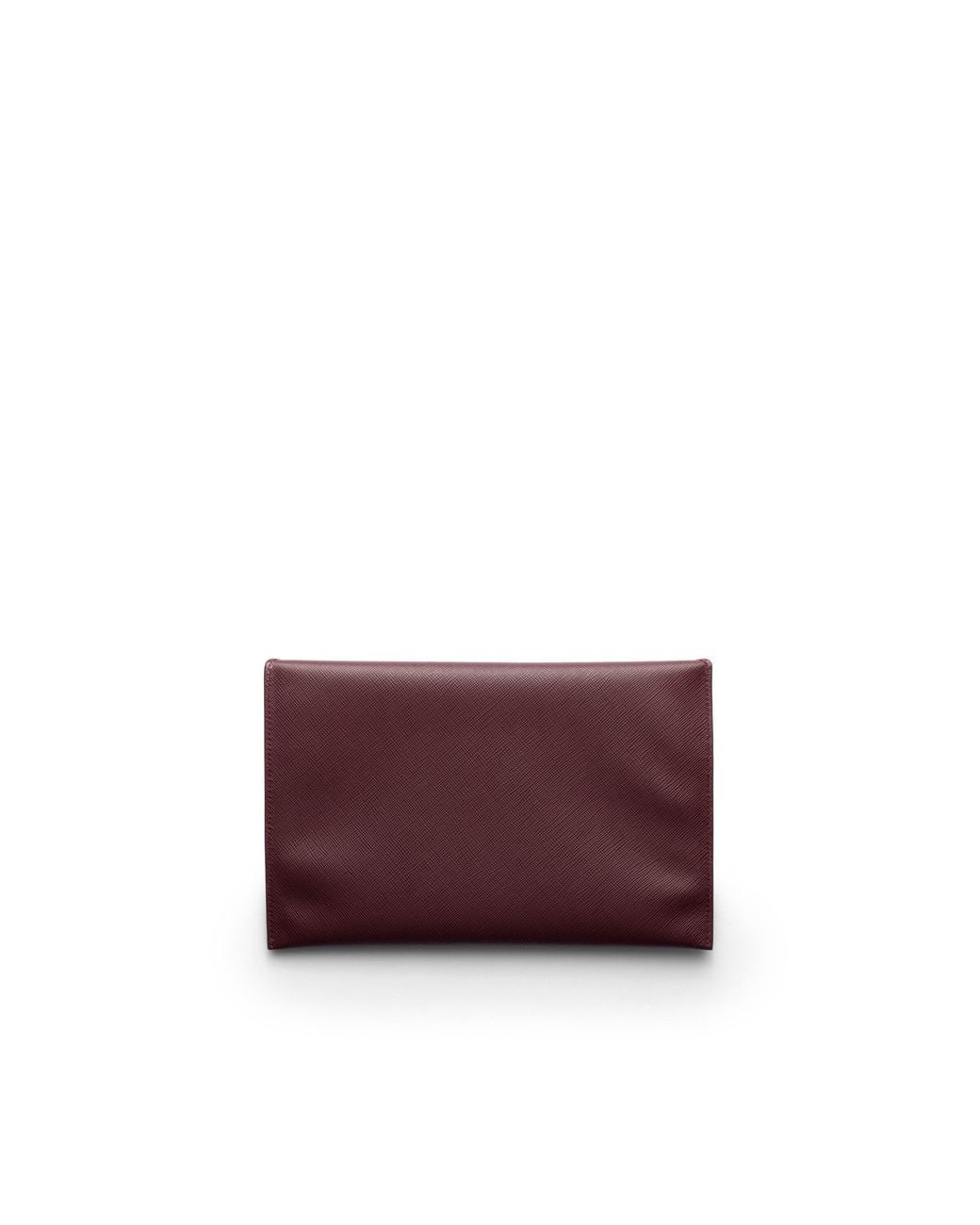 Prada Purple Saffiano Leather Envelope Clutch