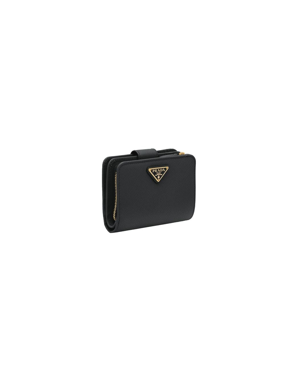 Prada White Small Saffiano Leather Wallet