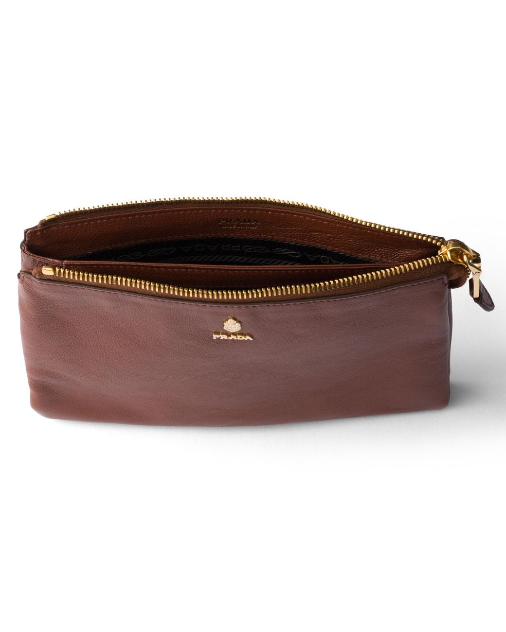 Pouch Con Zip di Prada in Brown