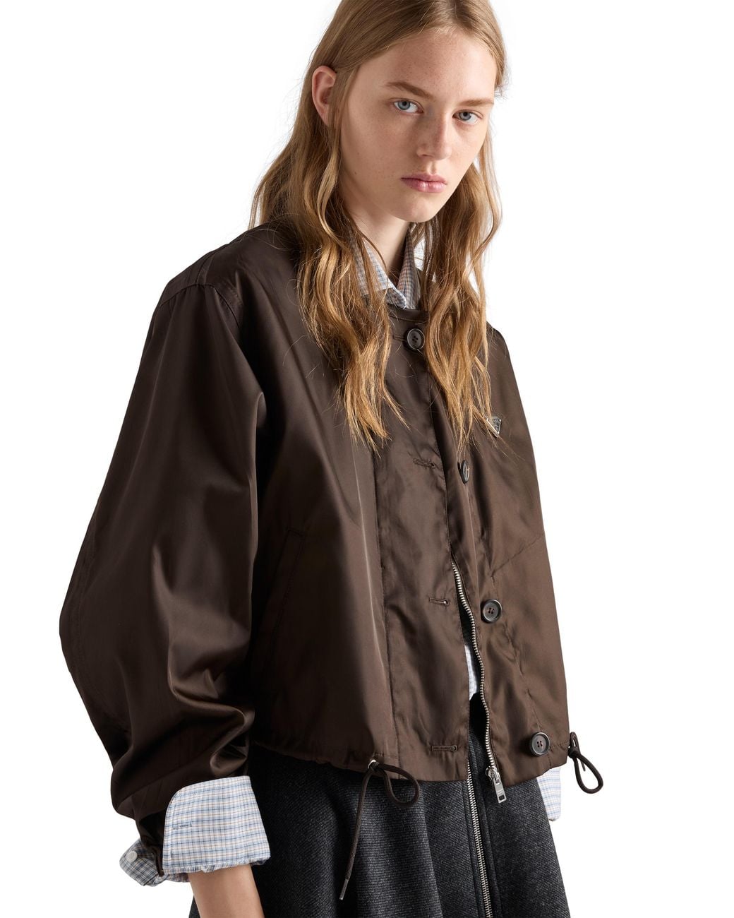 Prada Brown Re-Nylon Blouson Jacket