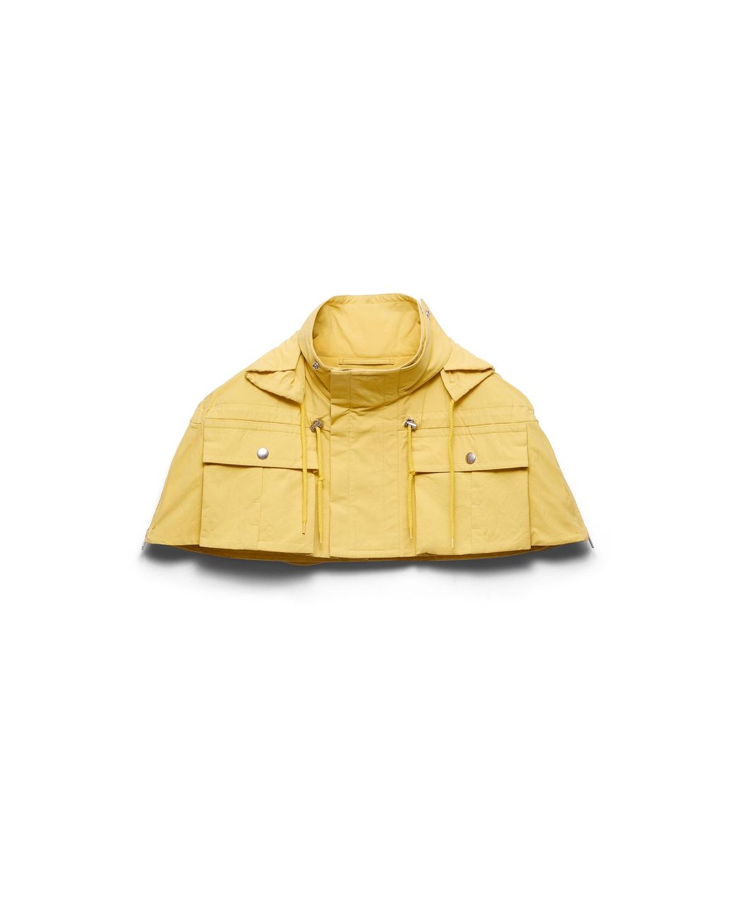 Prada Yellow Technical Fabric Capelet for men