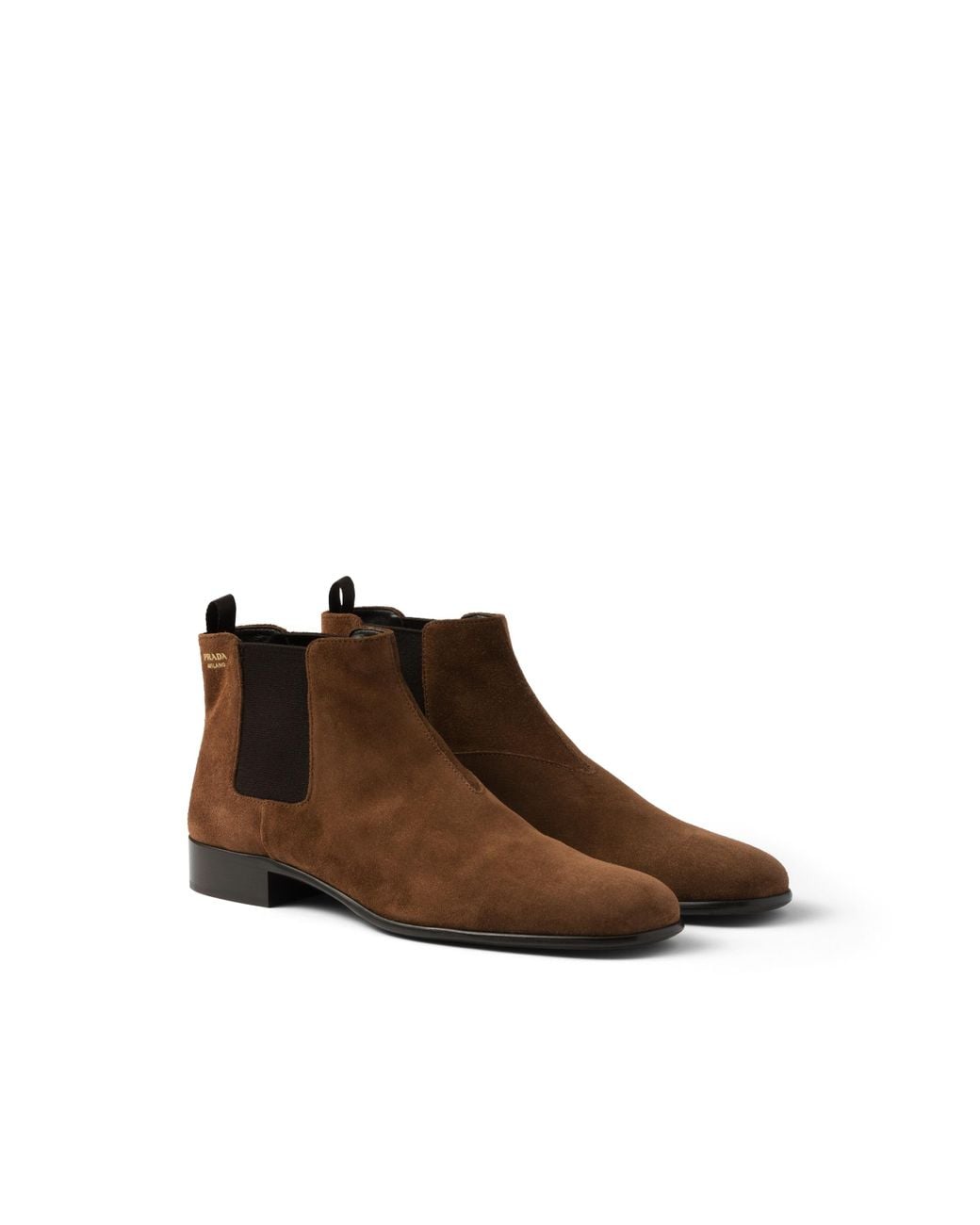 Prada Brown Suede Booties