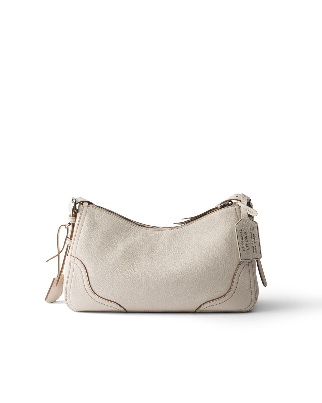 Prada Natural Aimèe Large Leather Shoulder Bag