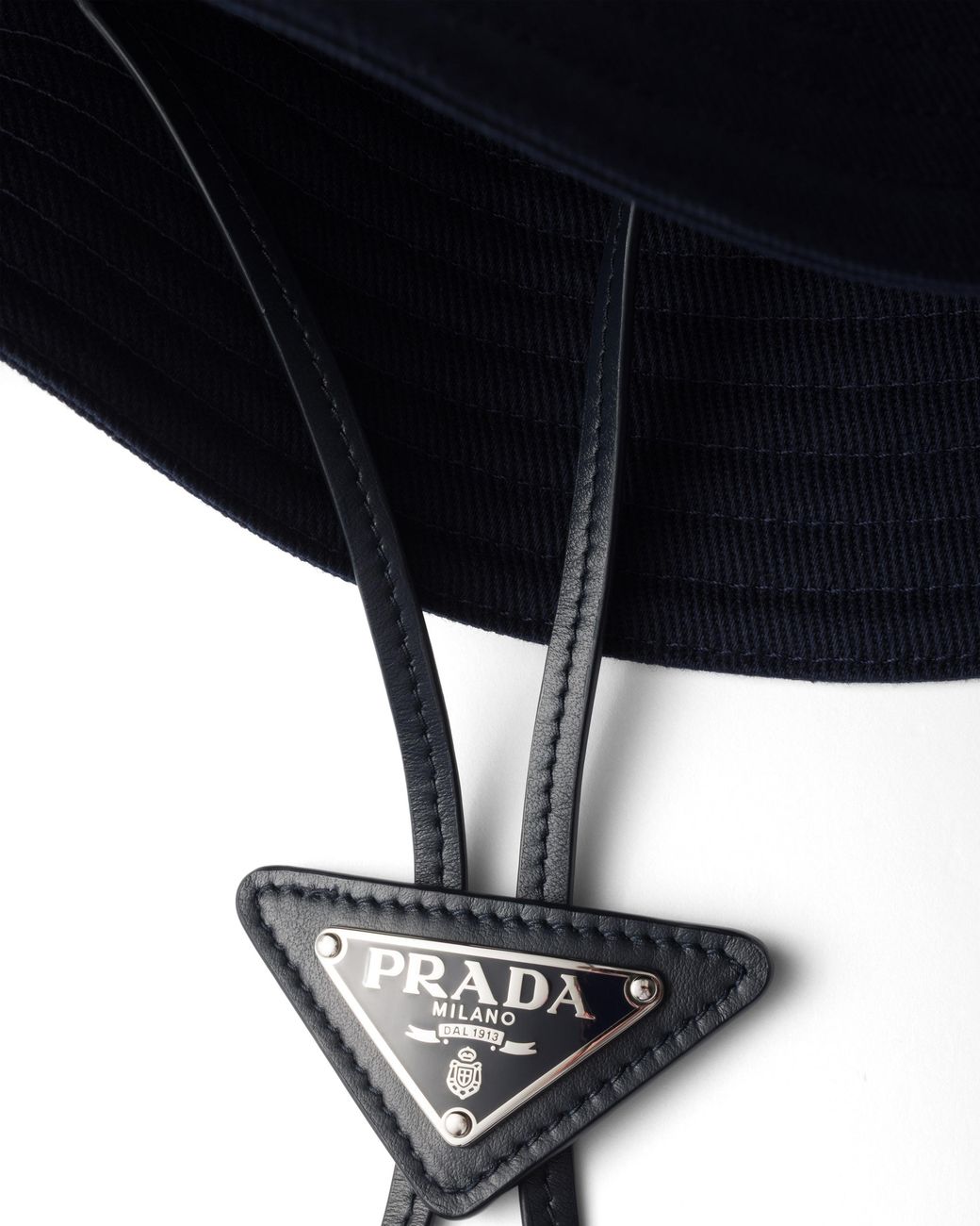 Prada Blue Wide-Brimmed Drill Hat for men
