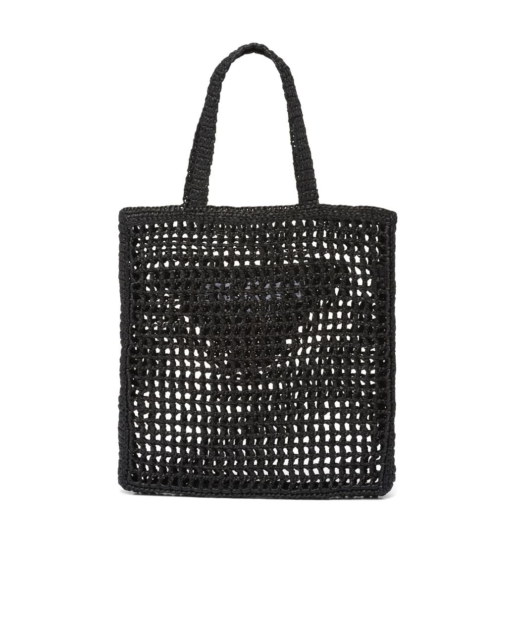 Prada Black Crochet Tote Bag