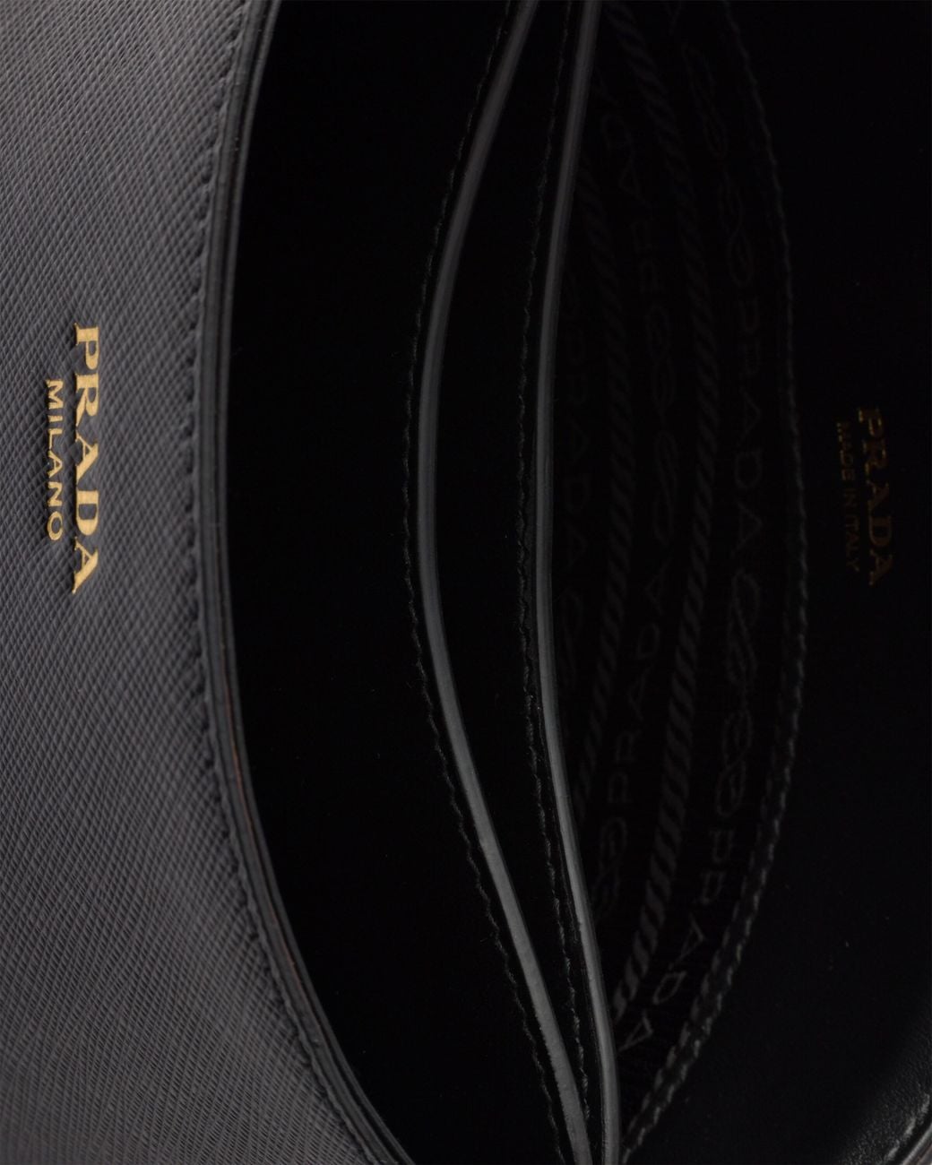 Prada Black Saffiano Leather Mini Bucket Bag