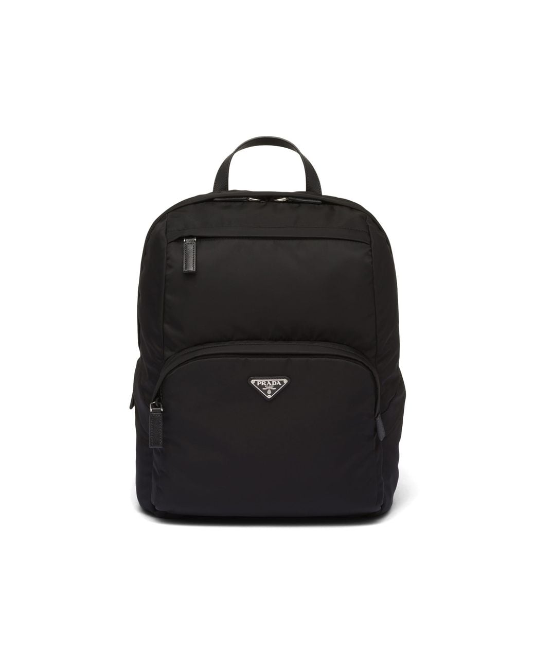 Prada Black Re-Nylon And Saffiano Leather Backpack for men