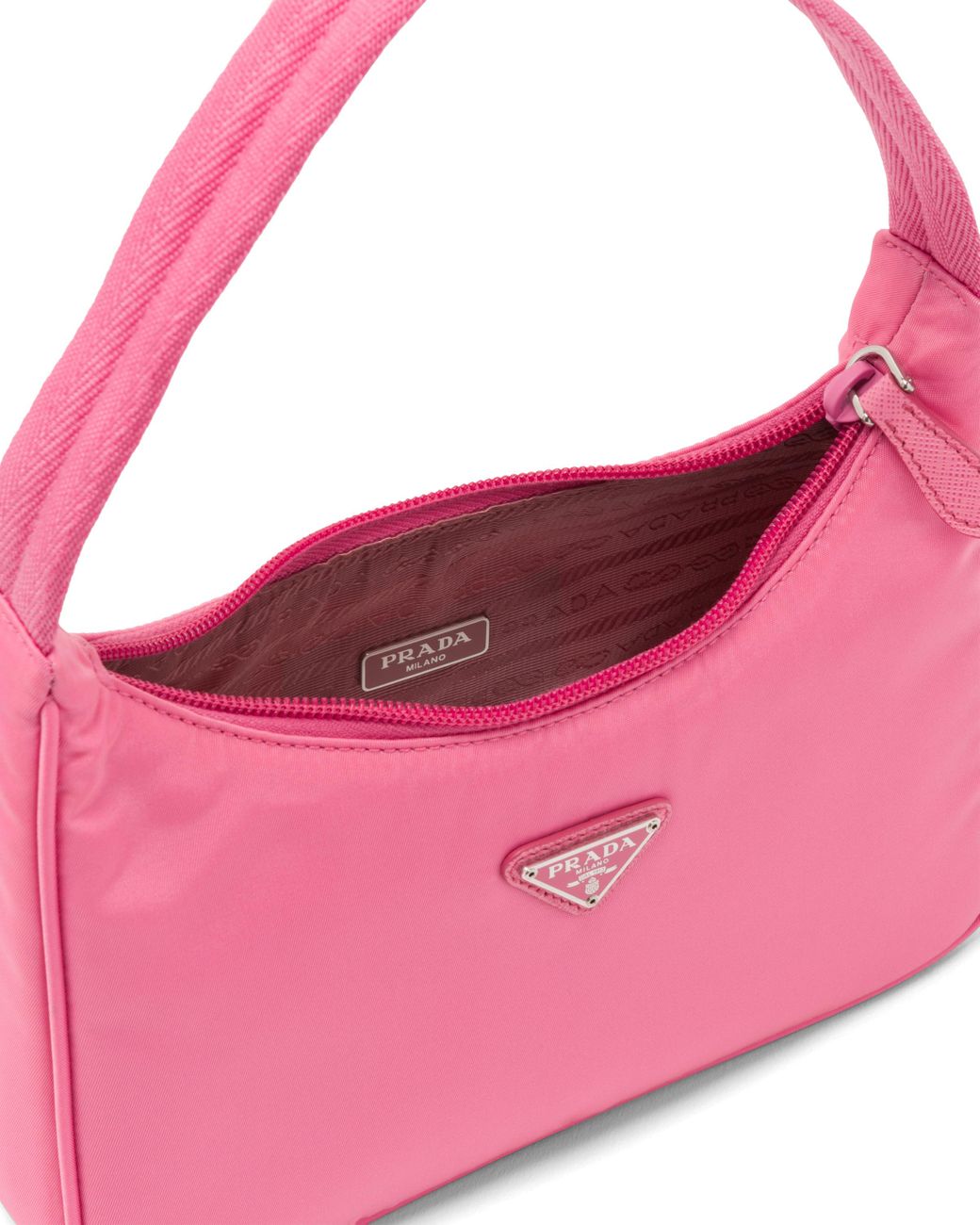 Prada Re-Edition Shoulder Bag Mini Nylon Begonia Pink in Nylon
