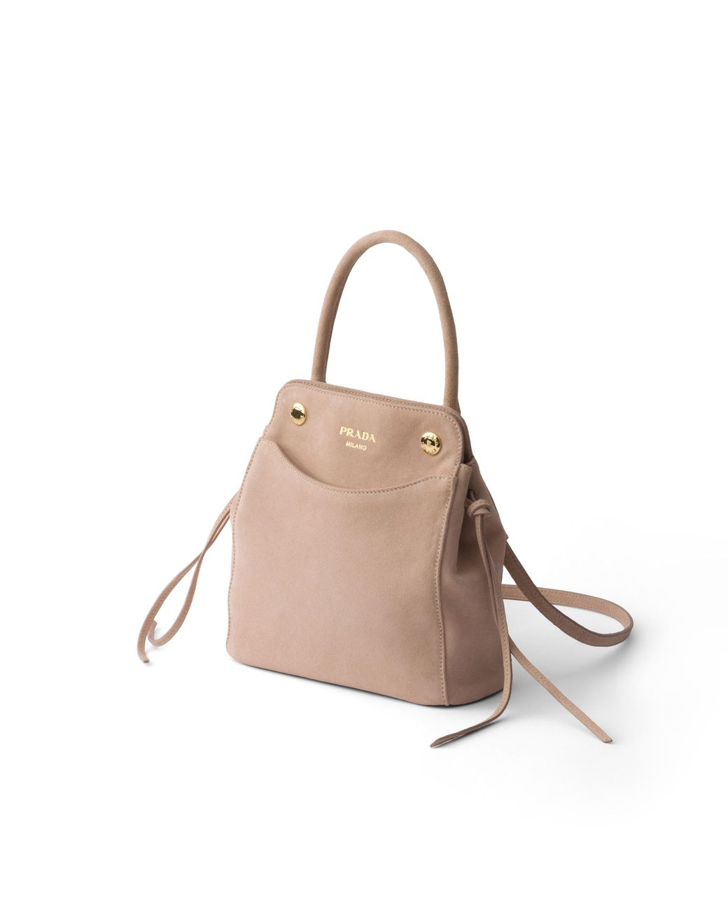 Borsa A Mano Carry Mini di Prada in Natural