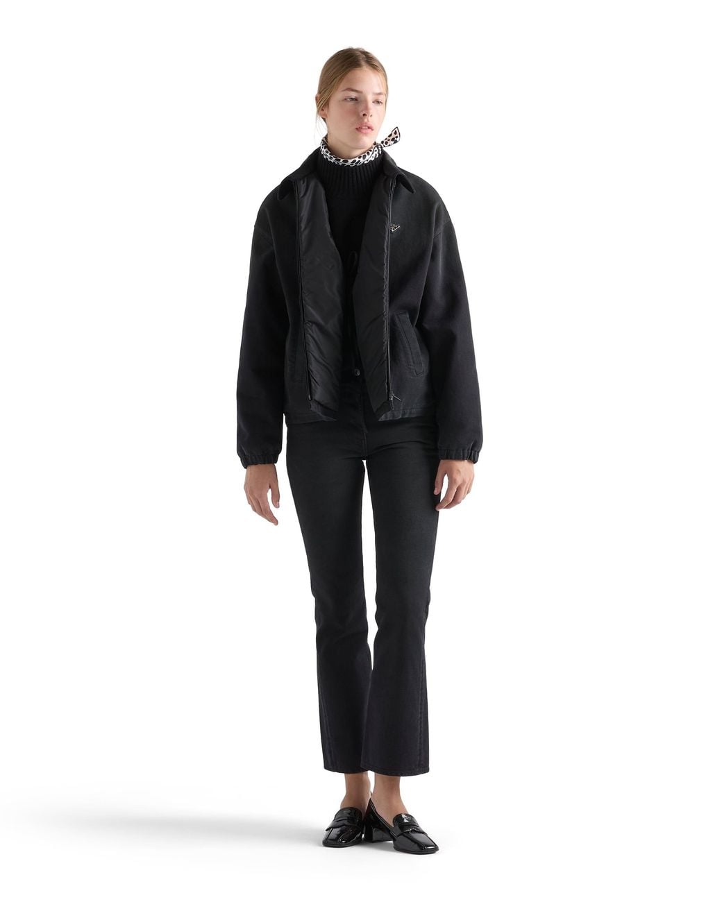 Prada Blue Denim Blouson Jacket