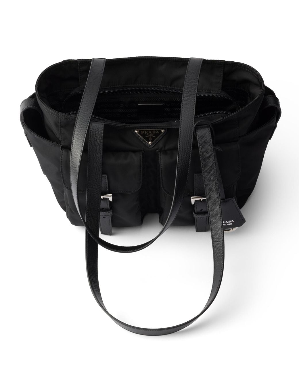 Prada Black Small Re-Nylon Shopping Bag