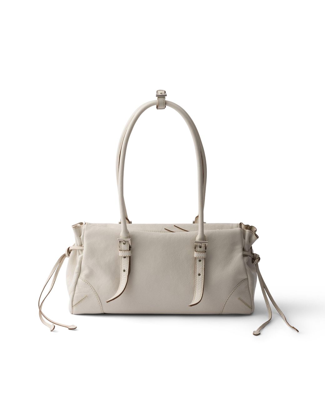 Prada Natural Karin Medium Antiqued Leather Tote Bag