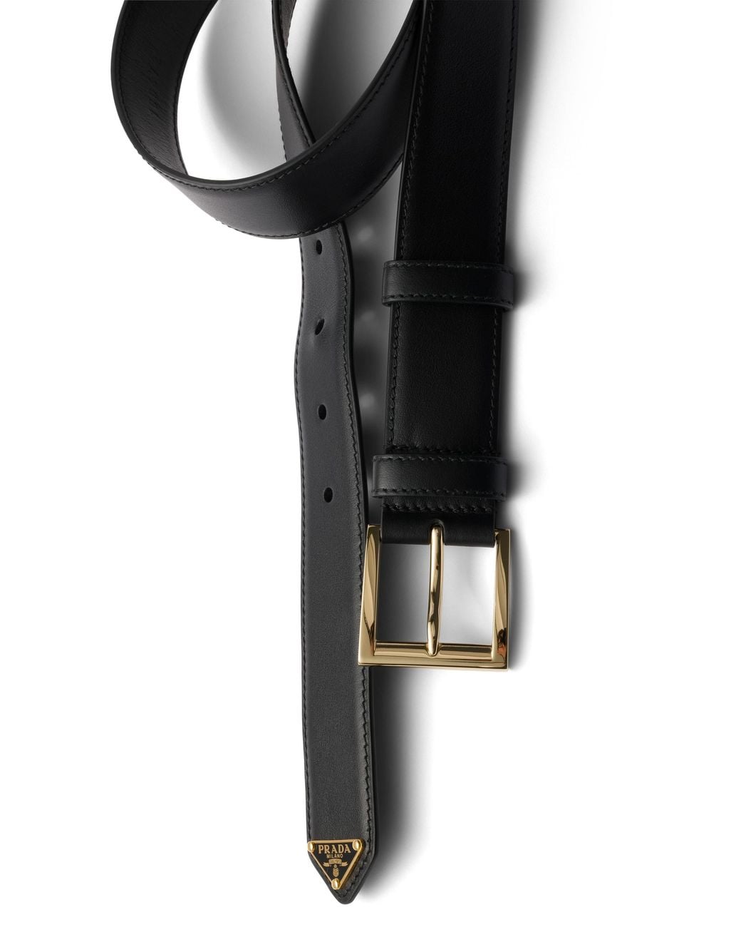 Prada Black Leather Belt