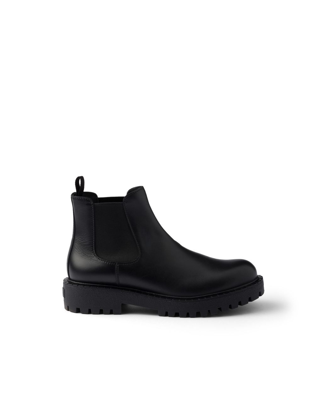 Prada Black Leather Chelsea Boots, Size 5 for men