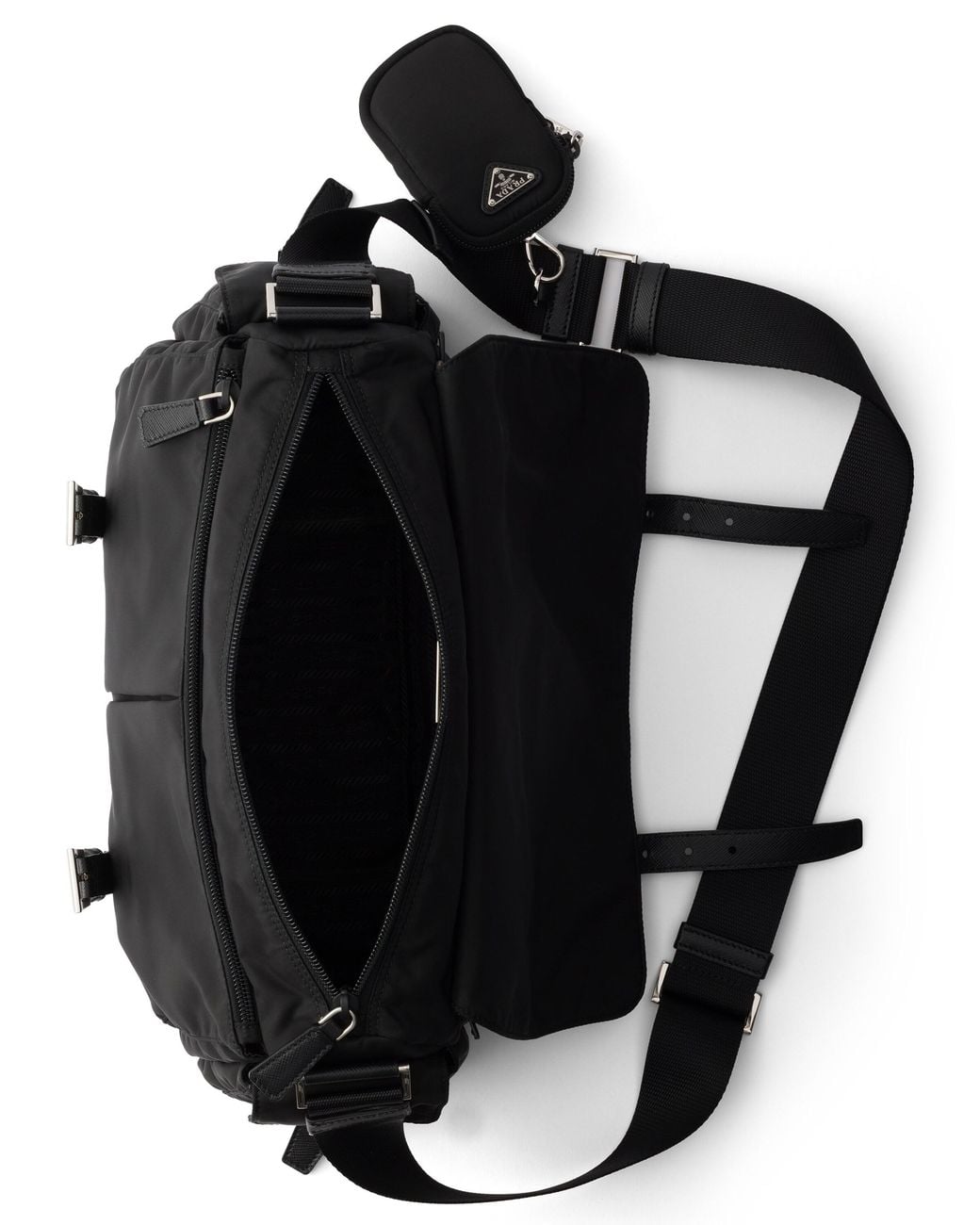 Prada Black Large Re-Nylon Shoulder Bag