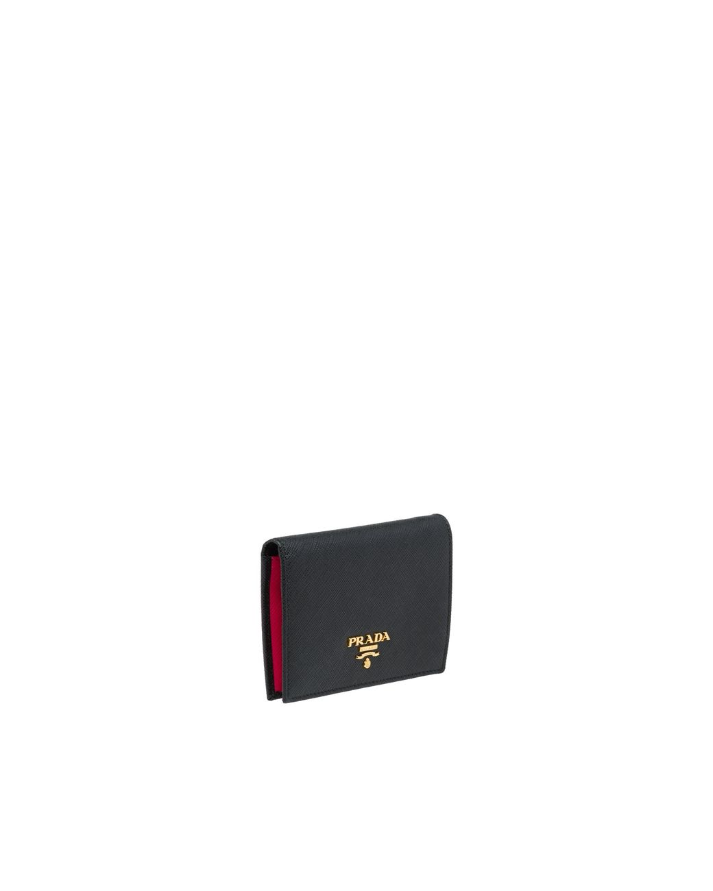 Prada White Small Saffiano Leather Wallet
