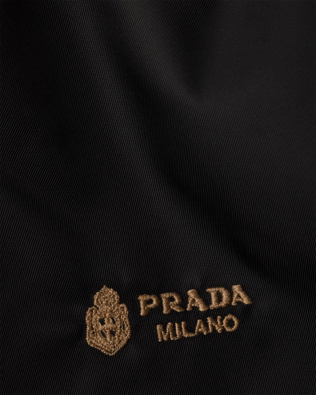 Prada Black Reversible Re-Nylon And Camel-Hair Hooded Scarf, /Camel