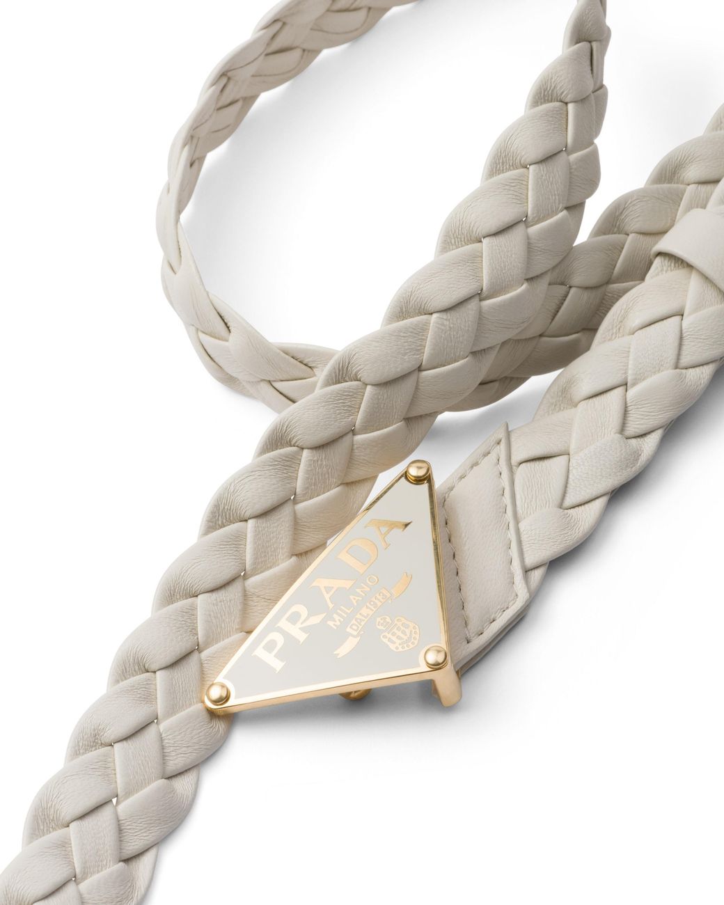 Prada White Nappa Leather Belt