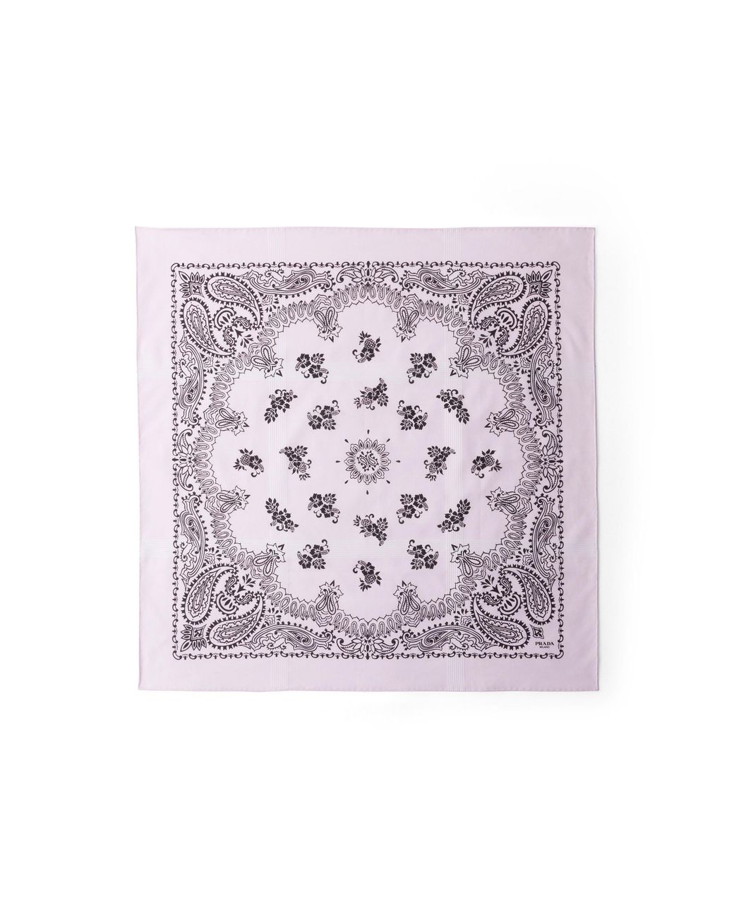 Prada Pink Printed Batiste Scarf for men