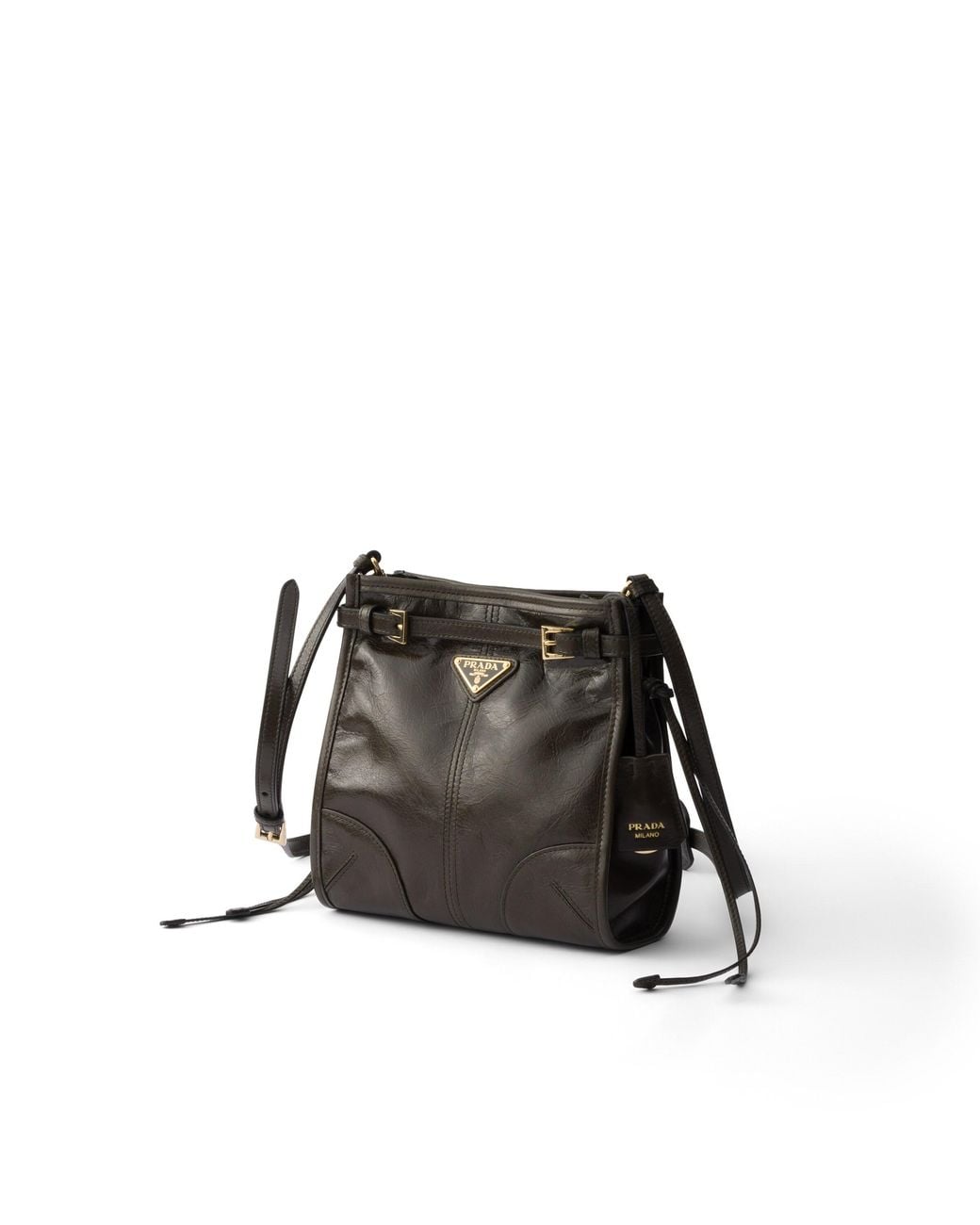 Prada Black Bonnie Leather Mini Shoulder Bag