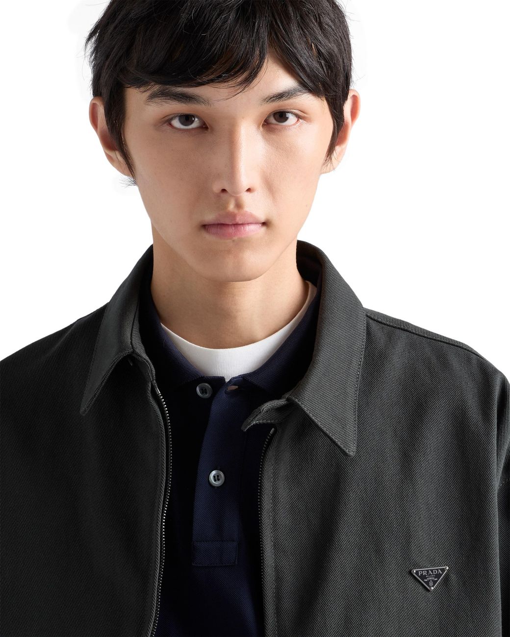 Prada Black Denim Blouson Jacket, Dark for men