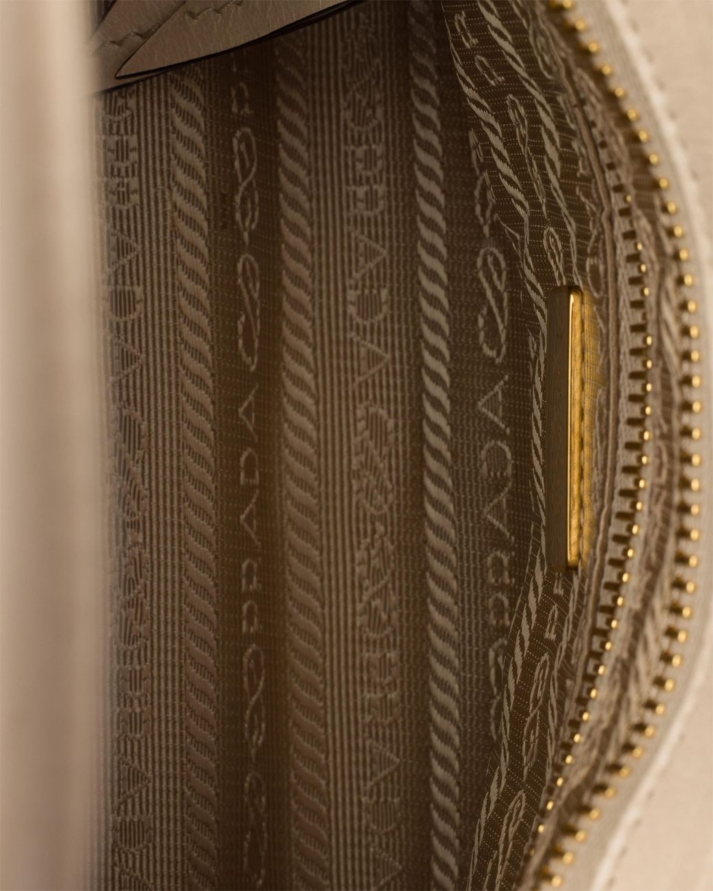 Prada Natural Bonnie Leather Mini Handbag