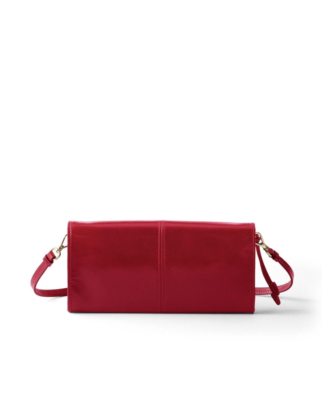Prada Red Leather Wallet With Shoulder Strap