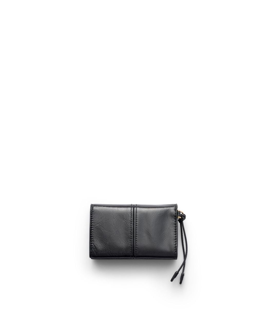 Prada White Leather Card Holder With Flap
