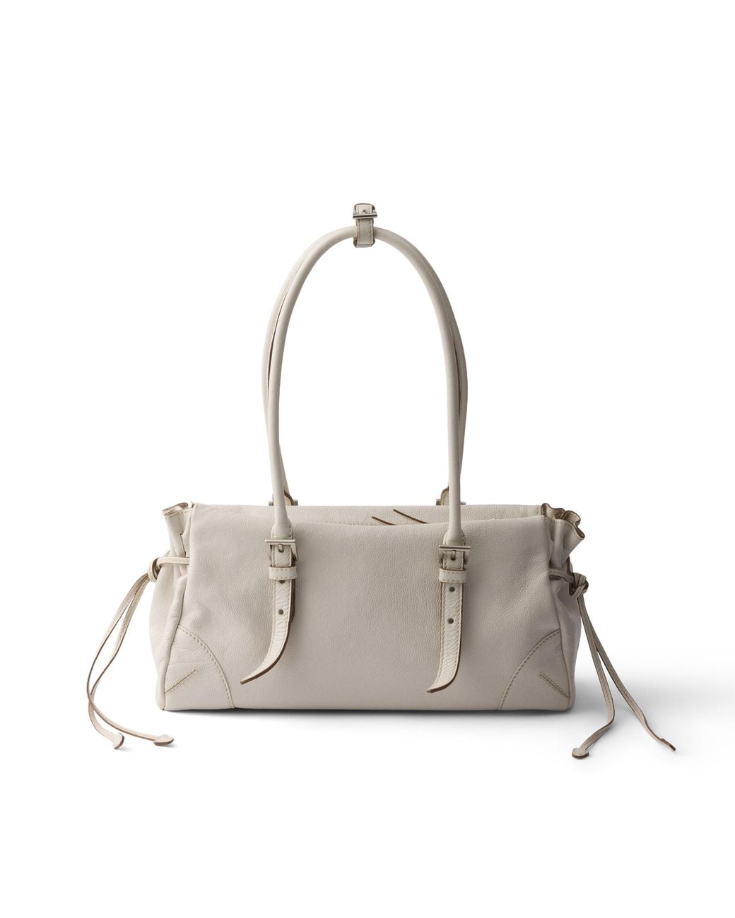 Prada Natural Karin Medium Antiqued Leather Tote Bag